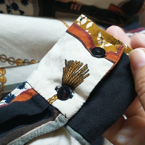 Zara TRF geometric patchwork chain print Retro mod shift dress size medium - Picture 8 of 10